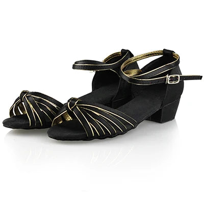 Latin Shoes for Girls Women Low Heel Latino Salsa Modern Ballroom Shoes Tango Salsa Rumba Latin Dance Shoes