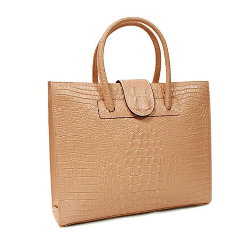 Two Sizes alligator Pattern Handbags Ladies New Trend Luxury Bags Shoulder Real Leather crocodile Handbag Fashion Womens Handbag