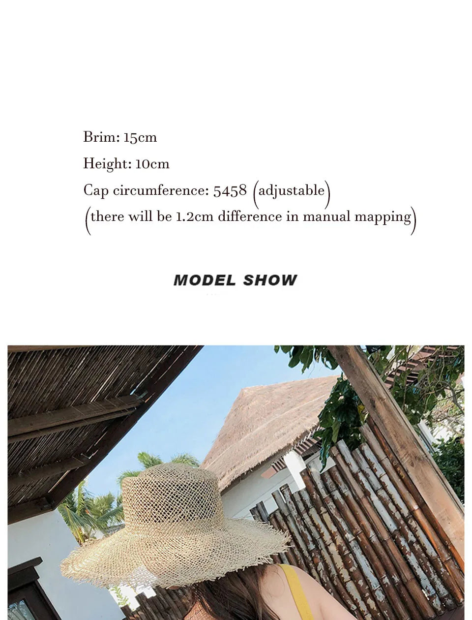 Summer hats for women Retro flat hat brim hand-made Hollow design raffia straw hat ladies outdoor sun protection beach straw hat