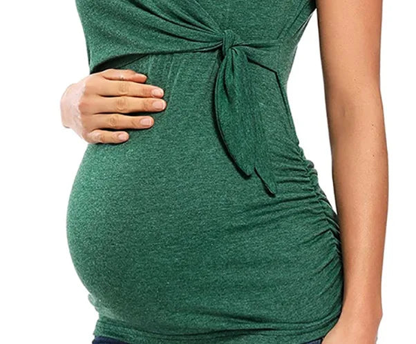 Maternity Wear T-shirt Shirt Maternity Wear Spring and Autumn Tops Breastfeeding V-neck Sexy Tops Pregnant Women Breastfeeding