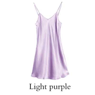 Sleeping dress 100% Real Silk Full slips nighties for women Long Camisole Chemise Bridesmaid mini dress V-Neck
