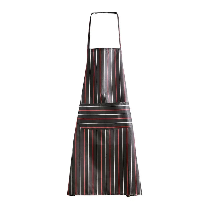 Kitchen Cooking Apron Chef Halterneck Apron With1 Pockets Catering Sleeveless Aprons Men Woman BBQ Waiter Printing Apron