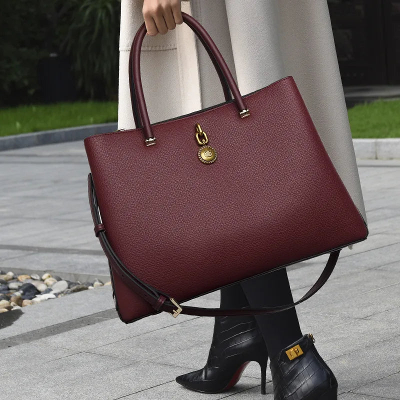 2ndr Brand Solid Color Fashion Design Lady Pu Leather Tote Hand Bag Ladies Women Handbags