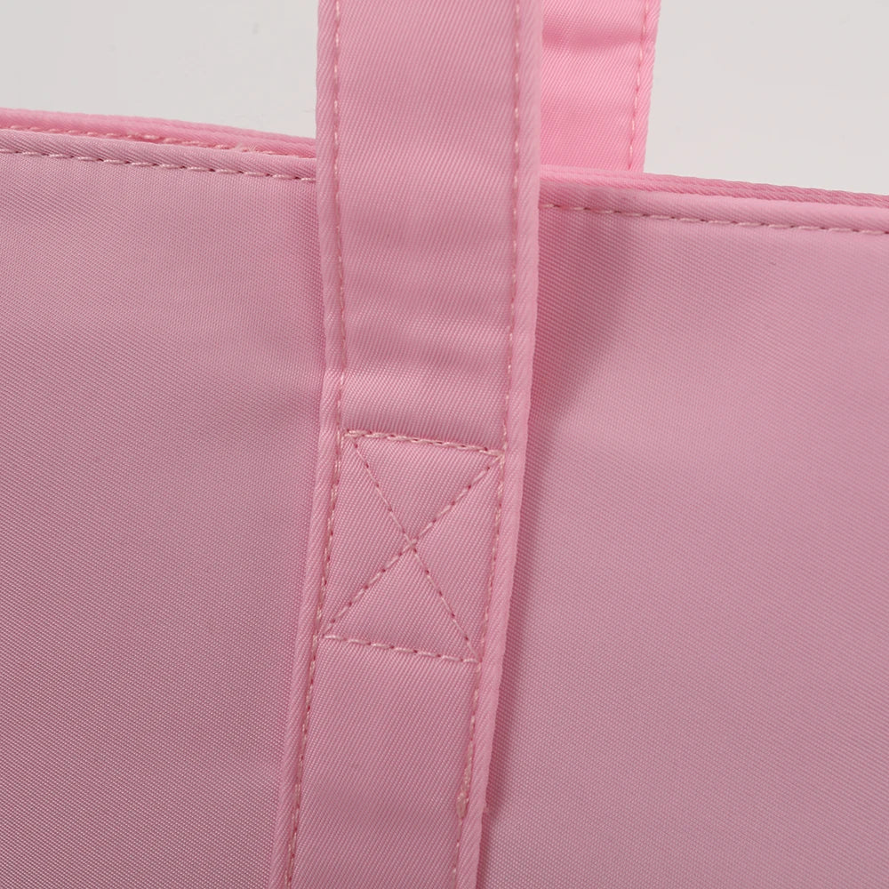 Us Local DIY Women's Large Handbag Weekend Lady Hand Bag Shopping Shoulder Portable Waterproof Nylon Pink Tote Bags Reusable