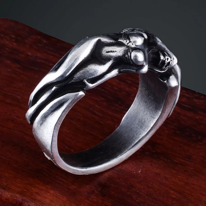 Men's  Ring  Naked Women Rings Sexy Nude Girl Punk Jewelry Party Accessories Fun Personality Gift Jewelry