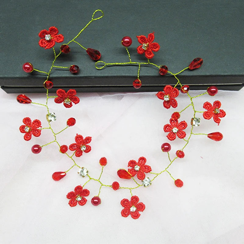Headbands Bride Headpiece Tiaras Fashion Hair Jewelry Crystal Pearl Flower Bridal Wedding Hair Accessories For Women