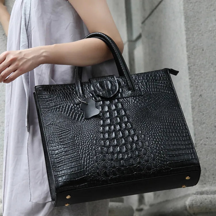 Two Sizes alligator Pattern Handbags Ladies New Trend Luxury Bags Shoulder Real Leather crocodile Handbag Fashion Womens Handbag