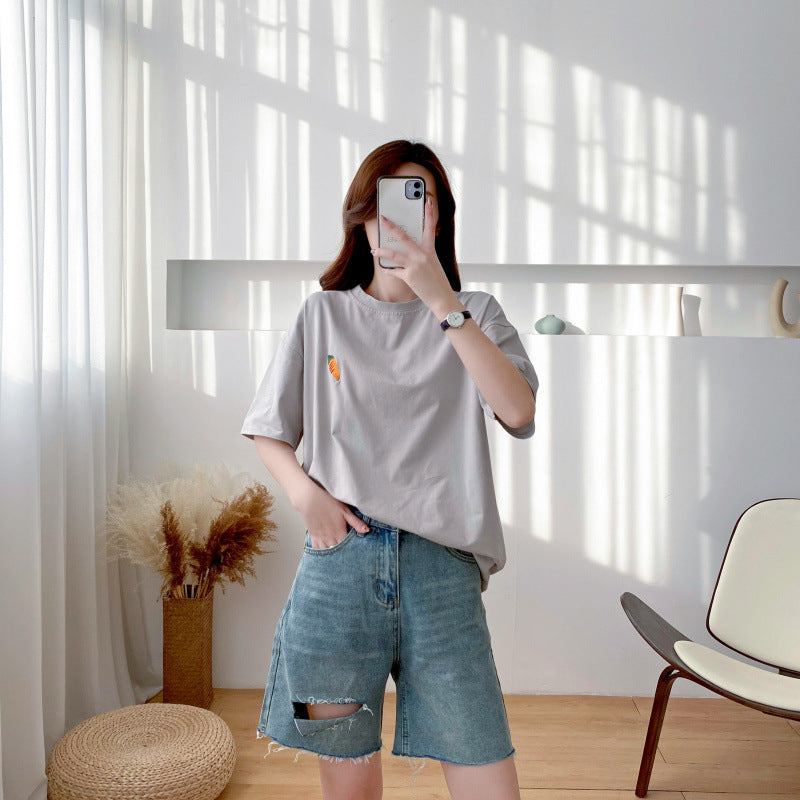 Maternity Nursing T-Shirt Top 98% Cotton Mother Nursing Tees Breastfeeding T Shirt for Pregnant Women Summer Pregnancy Top Wear