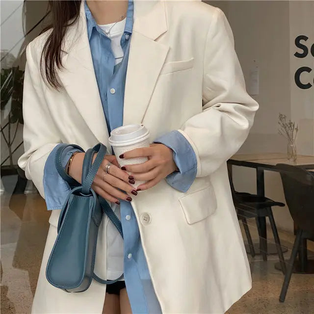 Women"s Outerwear Overcoat Female Mujer Colors Outerwear Plaid Suits Print One Stand Pad Street And Asymmetrical Design