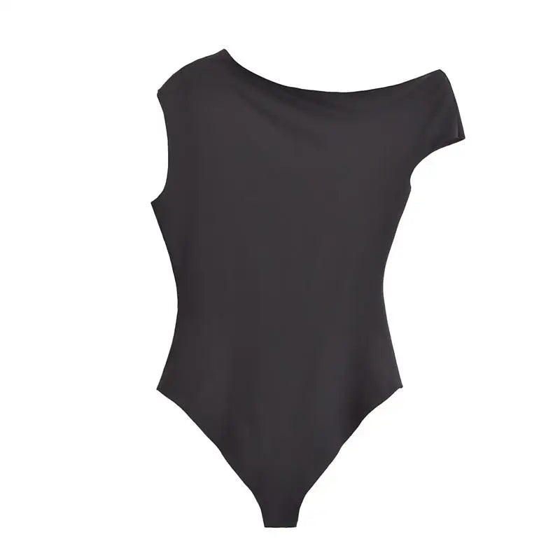 Bodysuits Summer Women's 2025 New Elastic Tight-Fitting Jumpsuit Chic Elegant Holiday Women Bodysuits Fashion Youth Jumpsuit