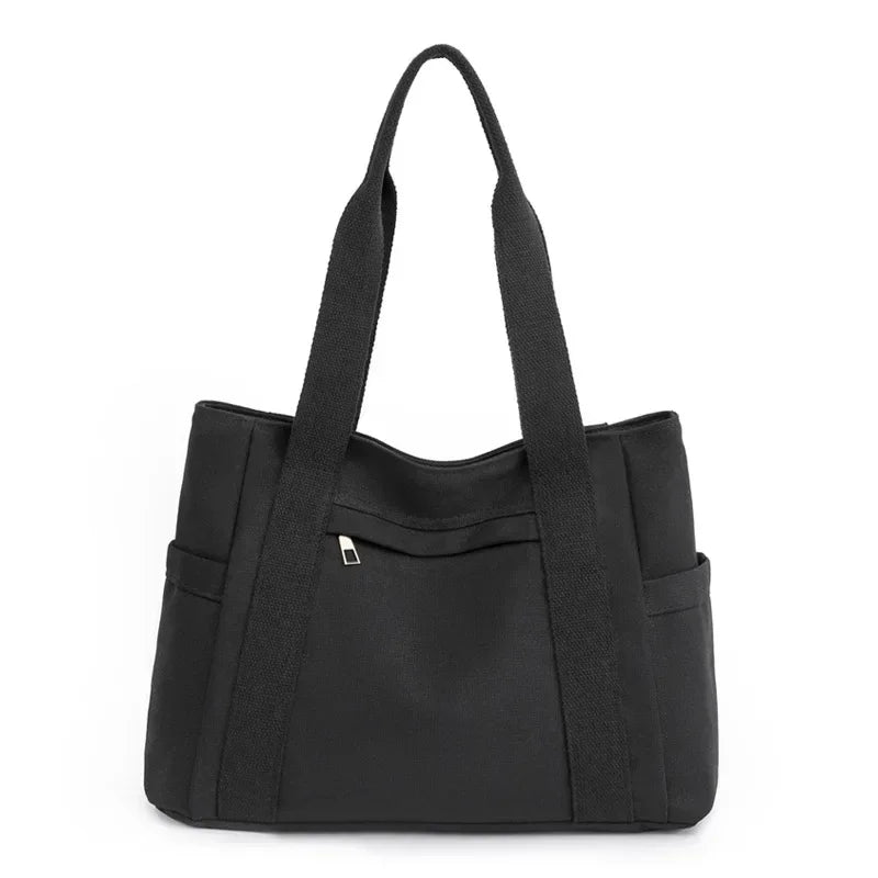 Women's handbag Fashionable Women's Canvas Top-Handle Bag for Daily Commuting and College Style Student Outfit Shoulder Bag