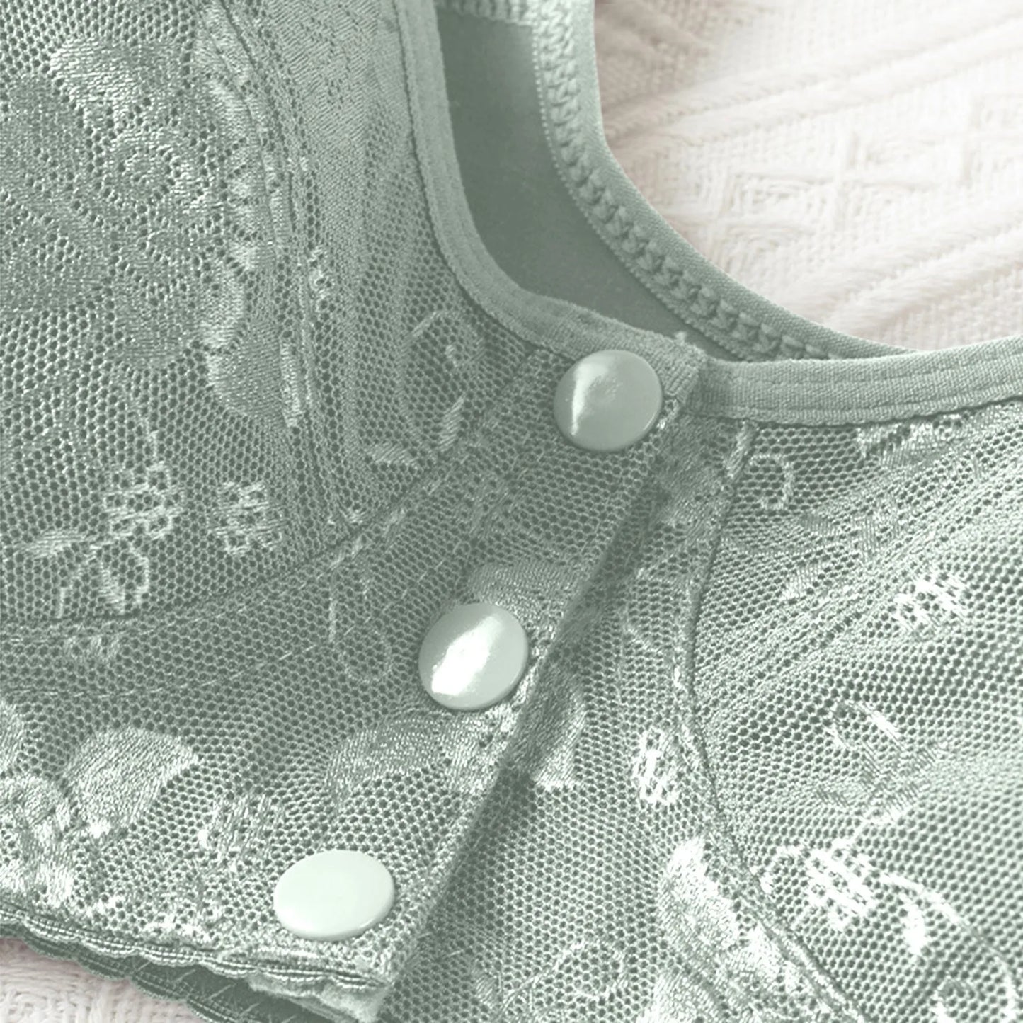 Women'S Front-Clasp Bra Lace Print Vest Design Comfortable Without Underwire Suitable Daily Wear All Season Everyday Home Scenes
