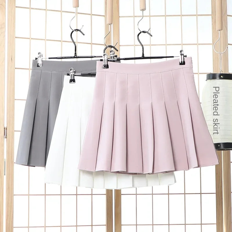 Skirts Summer 2024 Woman Skort Korean Fashion White Faldas Plisadas Para Mujer Lady Clothes A Line Mini Kawaii Pleated Skirt