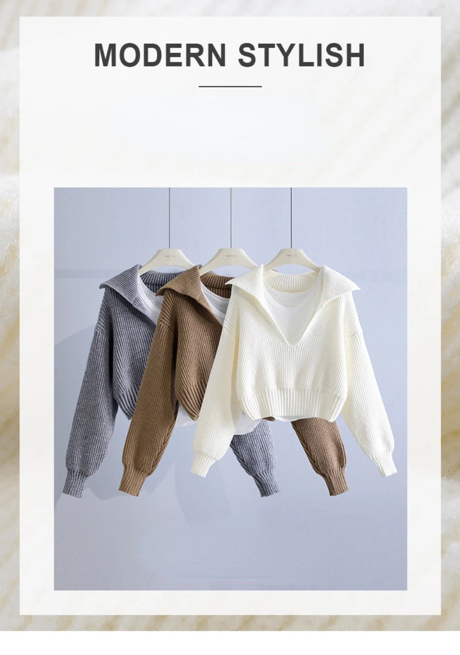Women's Sweaters Fall/winter 2025 New In Deep V Lapel Pullover Sweater Camisole Two-piece Set Sweater Set Office Lady Jumpers