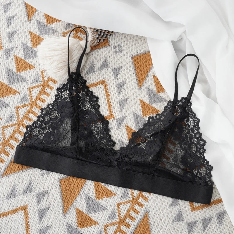 Sexy Bra For Woman Lace Thin Underwear Female Unlined Transparent Bras For Women Lace Sexy Lingerie Bralette