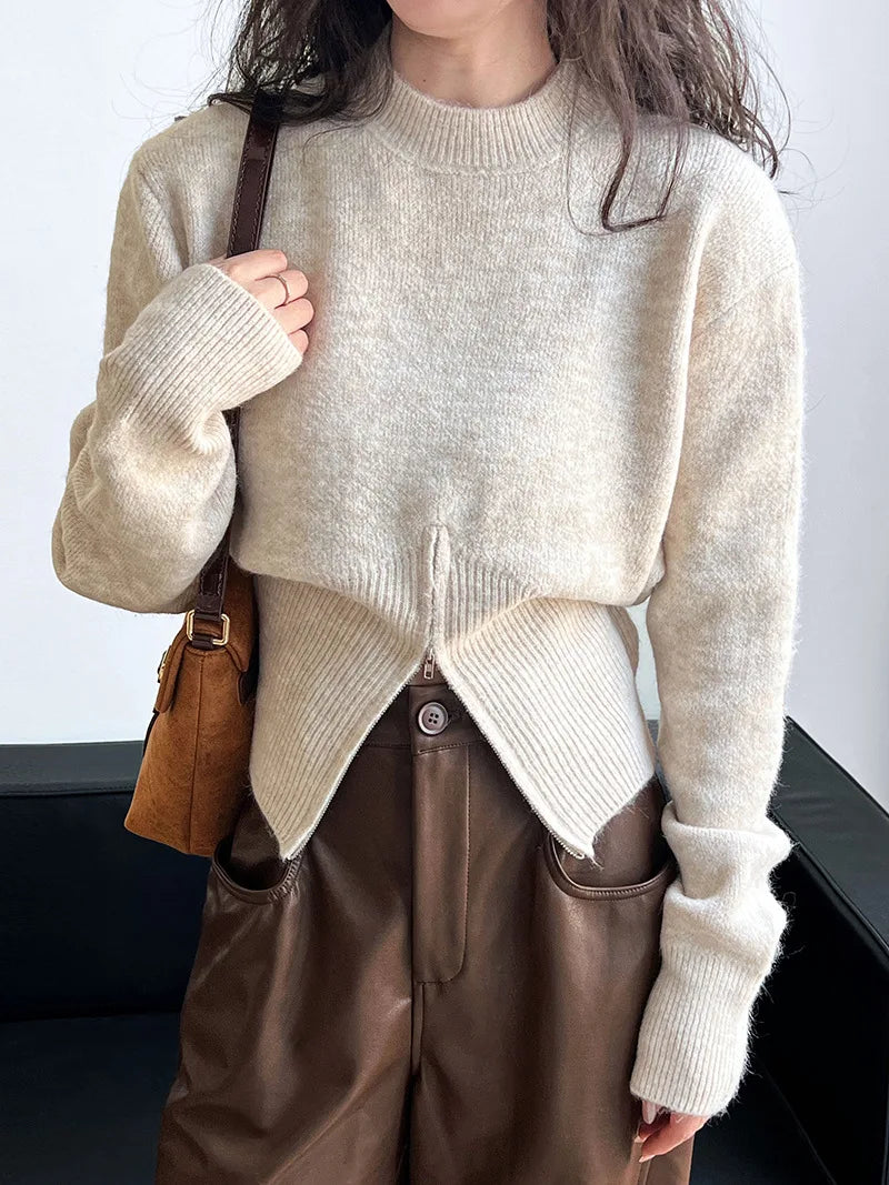Sweater Women Winter Pullover Girls Sweater Oversize Knitting Tops Vintage Long Sleeve Fall Female Knitted Outerwear Warm Pull