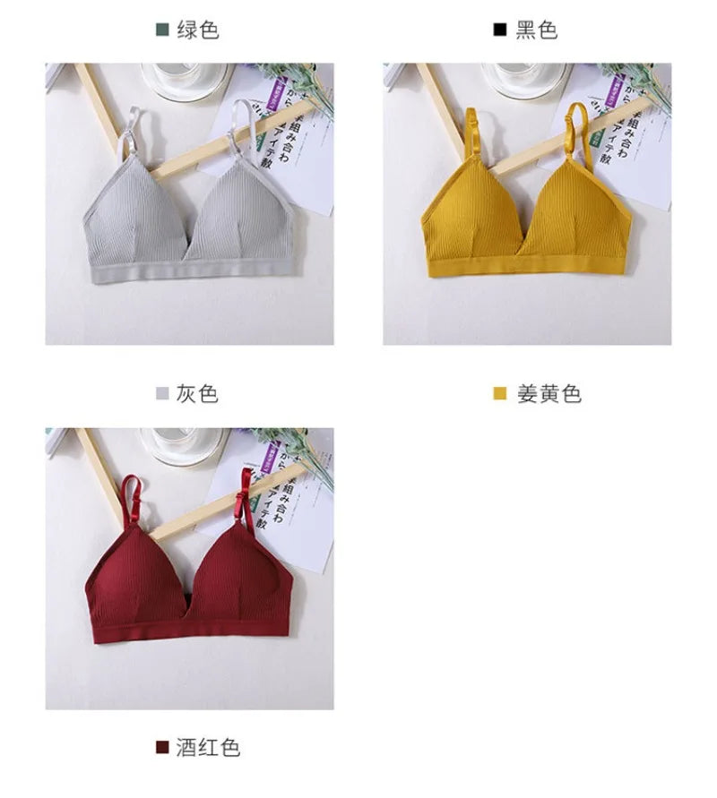 Women Yoga Sports Bras Triangle Cup Underwear Female Breathable Wrapped Tube Top Sexy Beauty Back Adjustable Sling Bra Vest