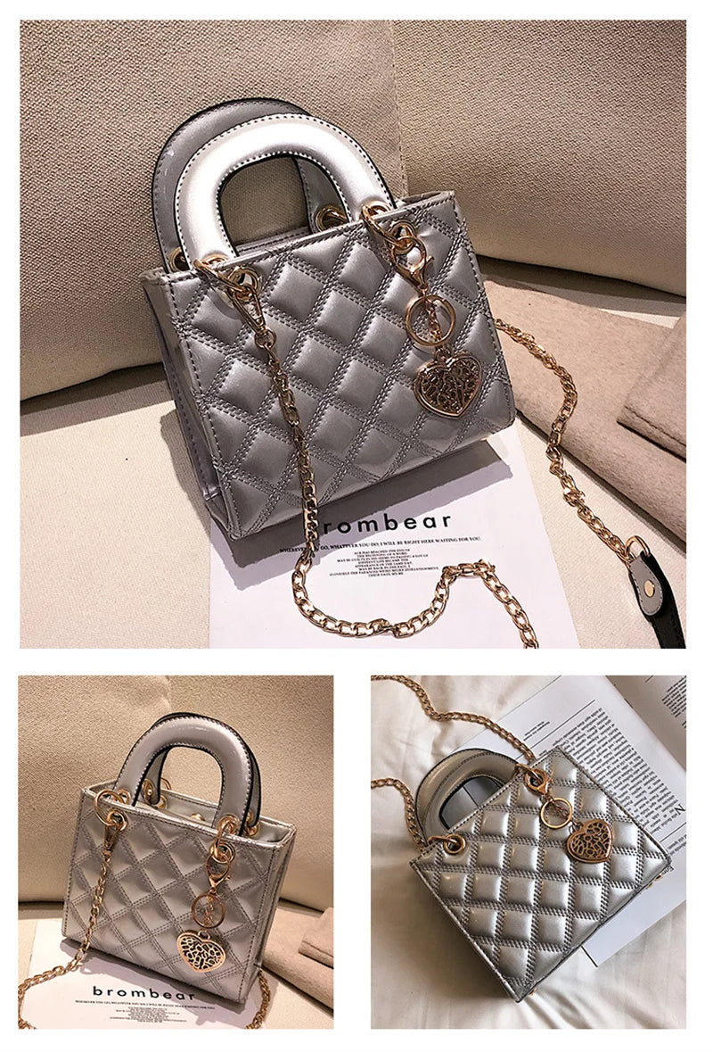 Handbag Women Brand Luxury Totes High Quality Fashion Classic Quilted Square Handle Bag Women Crossbody Shoulder Bags