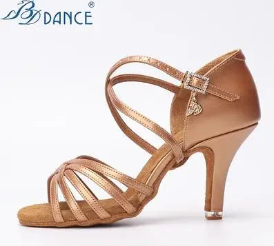 BD Latin Dance Shoes Authentic Female Soft-Soled Dancing Professional National Standard BDSALSA 216 Ballroom FREE BAG BDDANCE