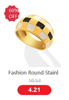 Modern Stainless Steel Round Ring for women PunkIrregular Ring 18K Gold Plated Jewelry Female Luxury Accessory Wholesale