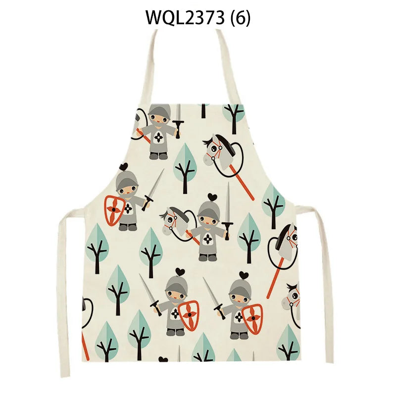 Apron Kid Apron Kitchen Household Item Animal Cartoon Apron Adult Hair Apron 55-68cm Apron Custom Logo Kitchen Supplie Tablier