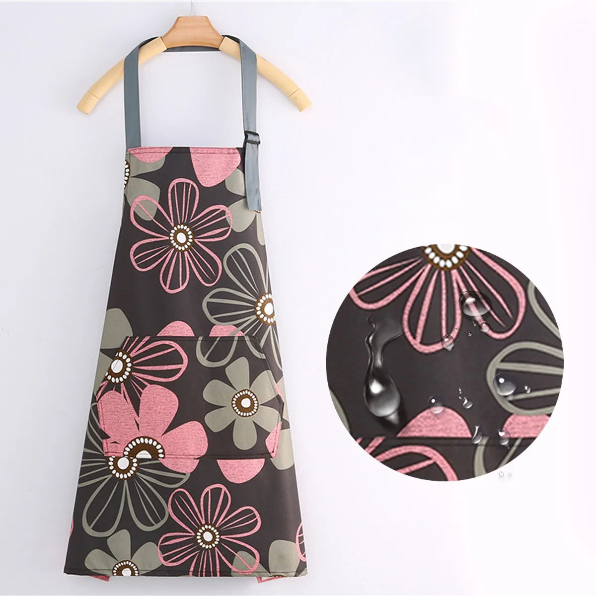 New Cotton Canvas Fashion Waterproof Apron Kitchen Aprons for Women Men Cooking Female Adult Waist Thin Breathable Male Work