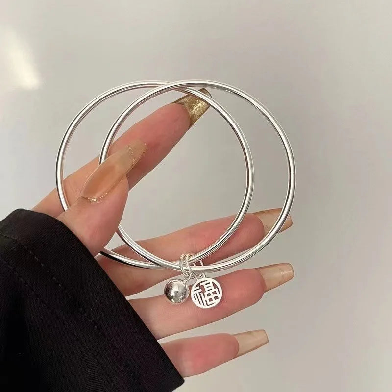 Luxury Sliver Bangles for Women Mobius Twisted Bangles Simple Bangle Wedding Party Jewelry Accessories Браслеты На Руку Женские