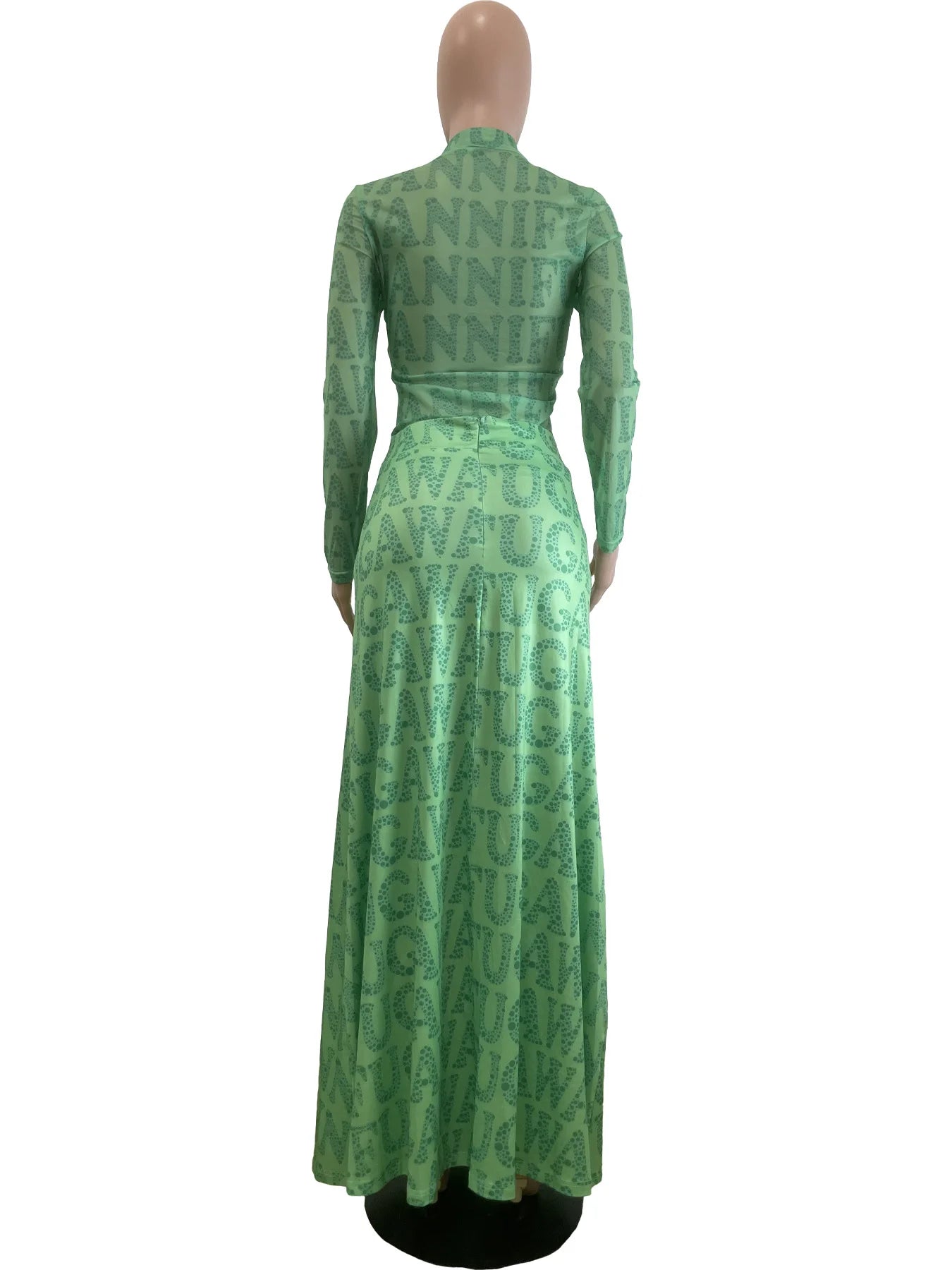 Two Piece Sets Women Skirt Set Print Matching Sets Slim Dress Sets Bodycon Top Floor Length Skirts Casual Pleated Elegant Spring