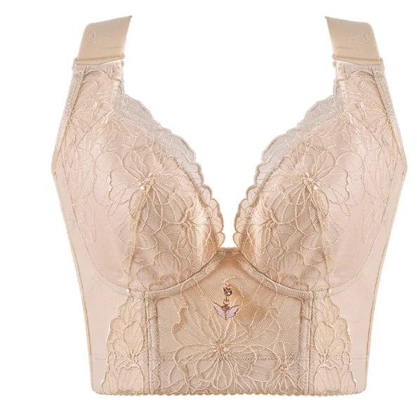 Embroidery Bras for Women Lingerie Sexy Bra Bralette Solid Plus Size Lace Bra Thin Push Up Bra 2024 Fashion CD Cup Backless Bra