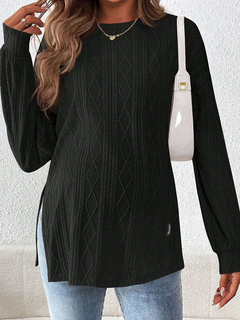 Pregnant Women Clothing Tees Maternity Clothes Pregnant Women Wear Round Neck Long Sleeve Monochrome Daily Leisure T-shirt
