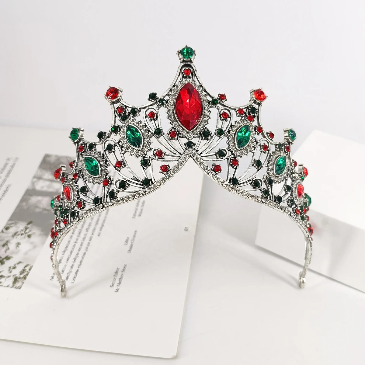 Bridal Headwear Colourful Women's Ballroom Crown Baroque Crystal Tiaras And Crowns Bridal Wedding Hair Accessories Jewelry