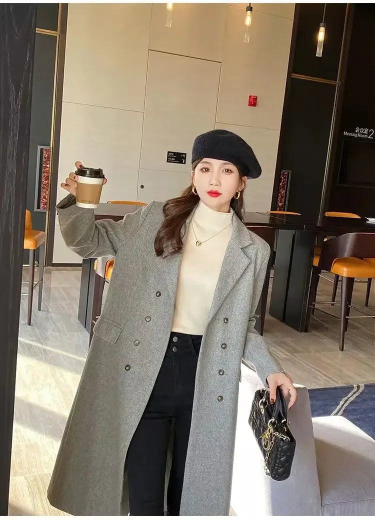2025 Sweater For Women Casual Thick Warm Knit Plush Velvet Lined Pullover Tops Fall Winter Soft Knitwear Jumper New Slim Poleras