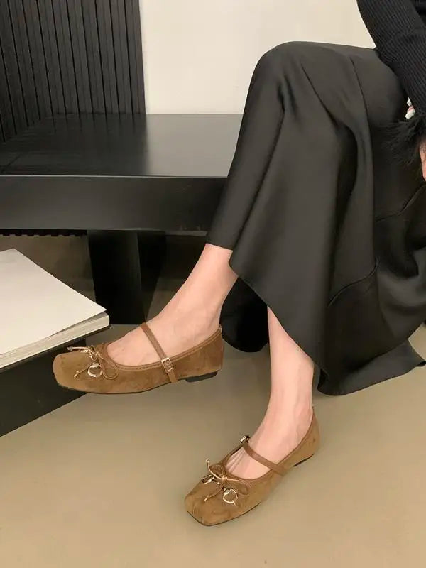 Shoes Woman 2024 Square Toe Autumn Elegant Female Footwear New Fall Summer Moccasin Dress Mary Janes Shoes Woman 2024 Female Foo