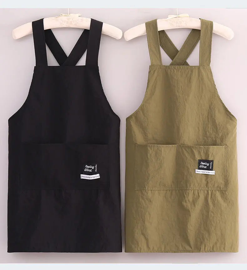 New Korean Household Kitchen Adult Waist Apron Waterproof Oil Resistant Cooking Chef Workwear for Catering Waiter Work Clothes