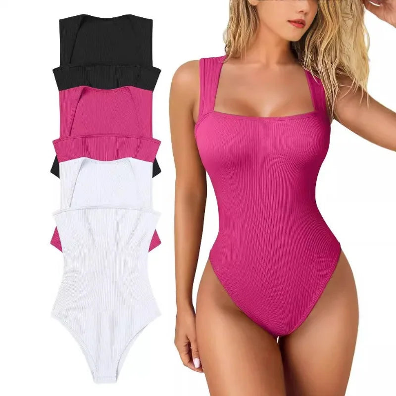 Women's Sexy Sleeveless Jumpsuit With Slimming High Elasticity Abdominal Compression Hip Lifting Slim Fit Jumpsuit Bodysuit