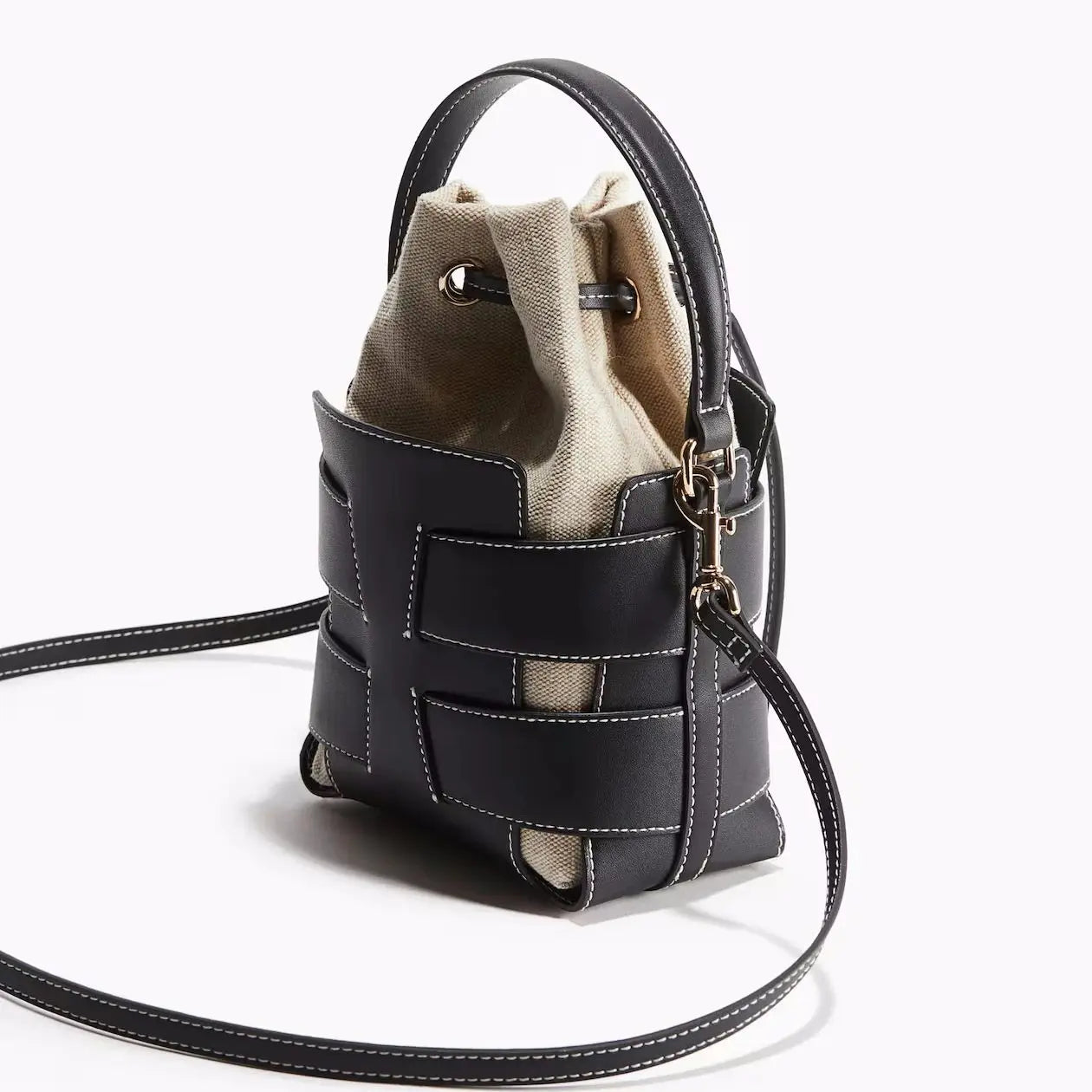 Fashionable Crossbody Bucket Bag, Luxury Design Hollow Out Handbags, Women's Leisure Outdoor Small Shoulder Handbags