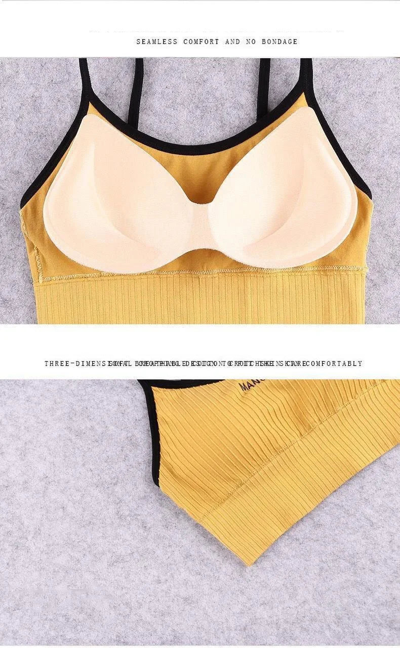Sports Bra for Women Gym Sexy Crop Top Bra Women Cotton Underwear Soft Comfort Tube Tops Female Brassiere Tops for Girls Bra Top