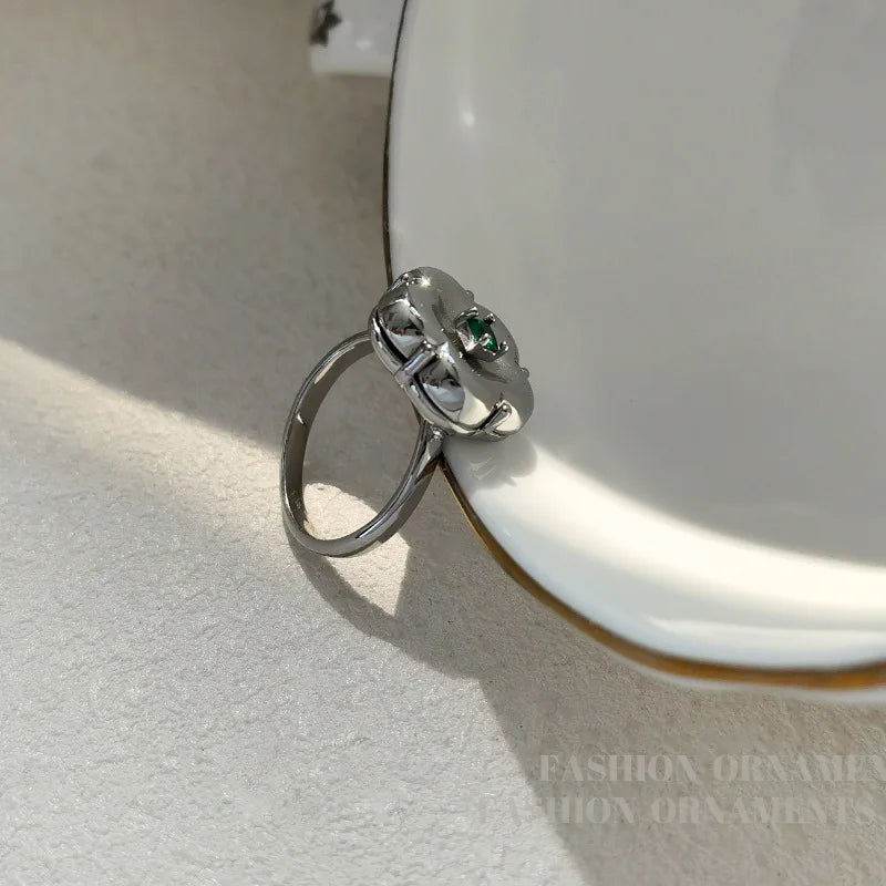Delicate Jewelry 2022 New Elegant Temperament Flower Rings For Women Party Gifts Hot Selling