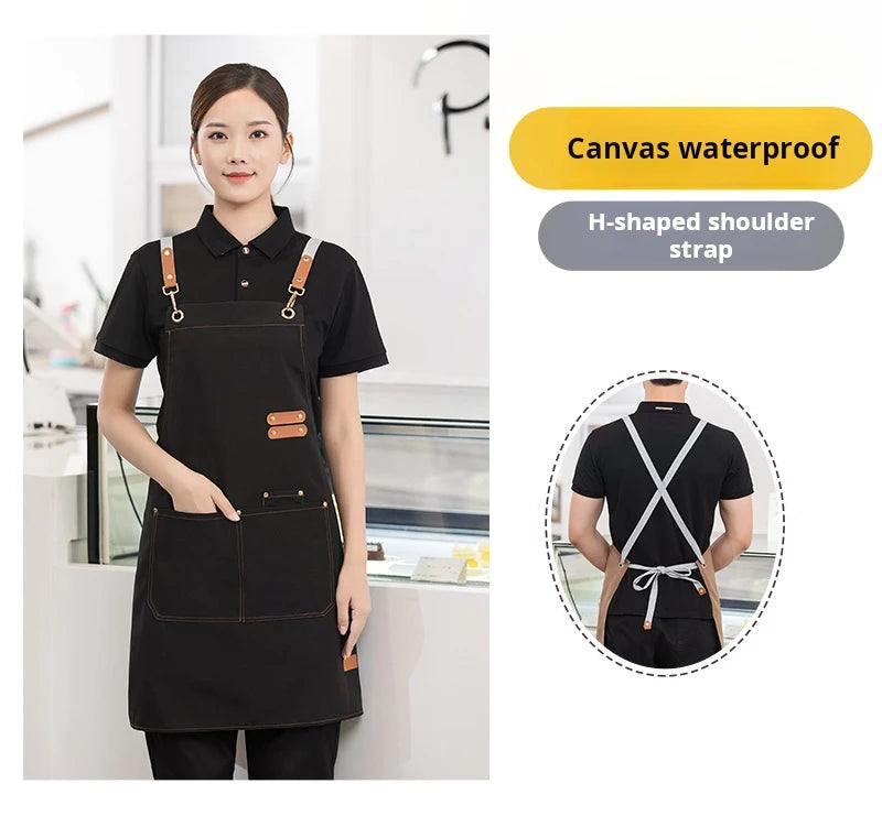 Apron For Kitchen Women Waiter Uniforms Cook's Clothes Man Food Service Philippines For Chef Fartuch Kuchenny Delantal Camarero