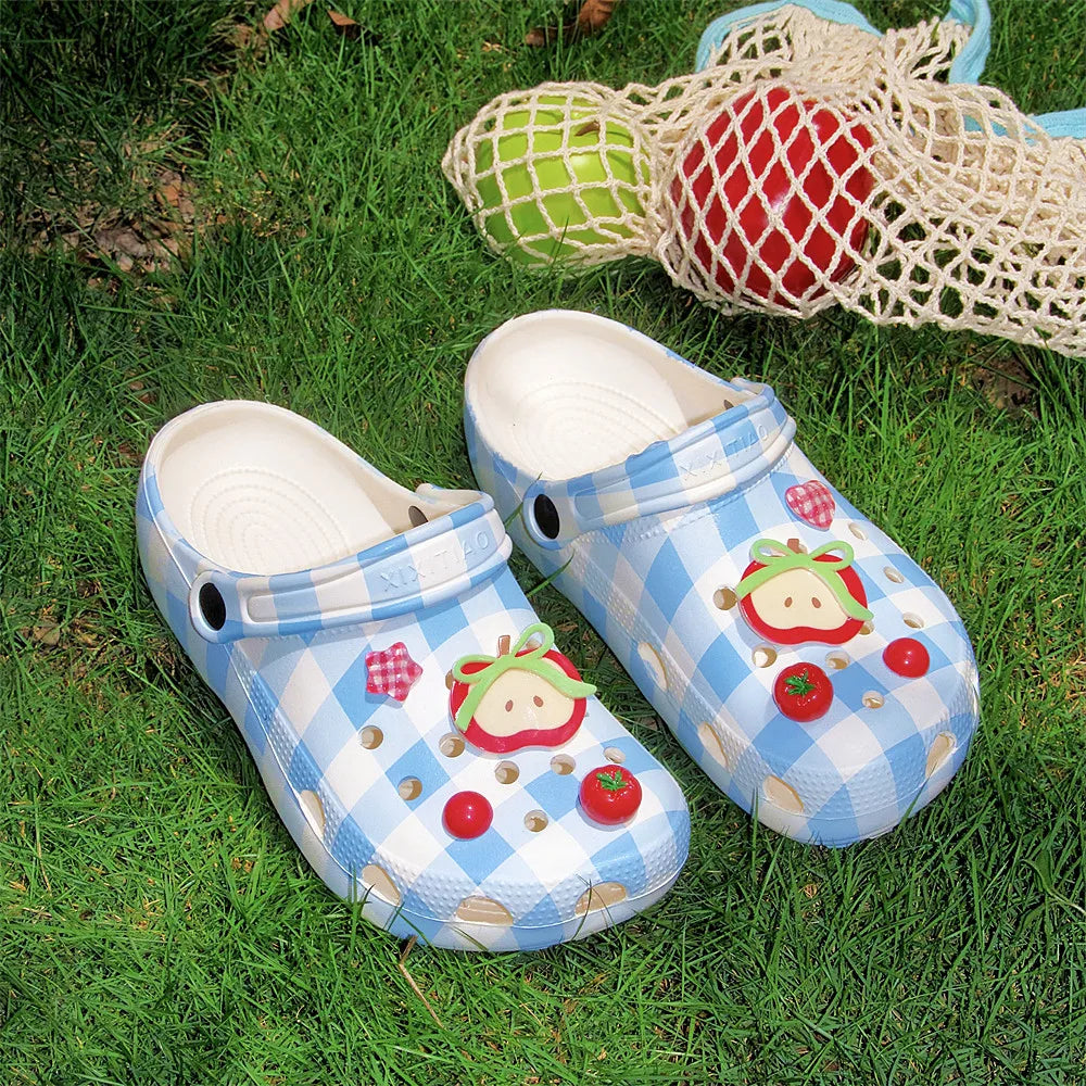 Slippers Casual Summer Women's Shoes Cover Toe Platform Shale Female Beach Slides Luxury Flat Sabot Fashion House Slippers Platf