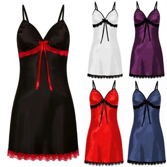 Sexy Nightgown For Women Sexy Nightie Sleepwear Plus Size Lace Floral Female Lingerie Suspenders Nightdress Robe Babydoll Summer