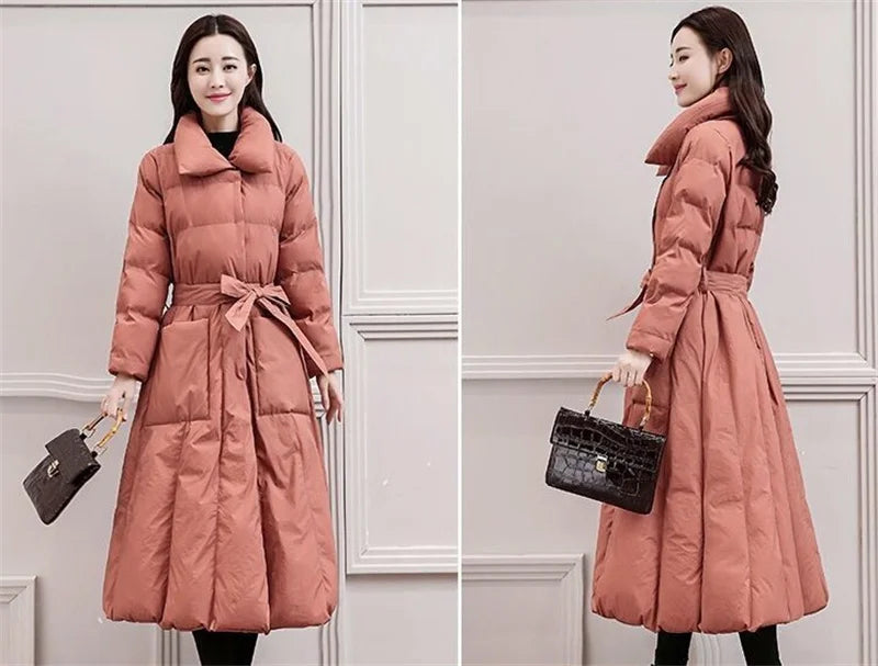 Winter Jacket Women Long Down Jackets Warm Parkas 2024 New Female's Casual Thick Quilted Cotton Puffer Coats Parkas Outwear