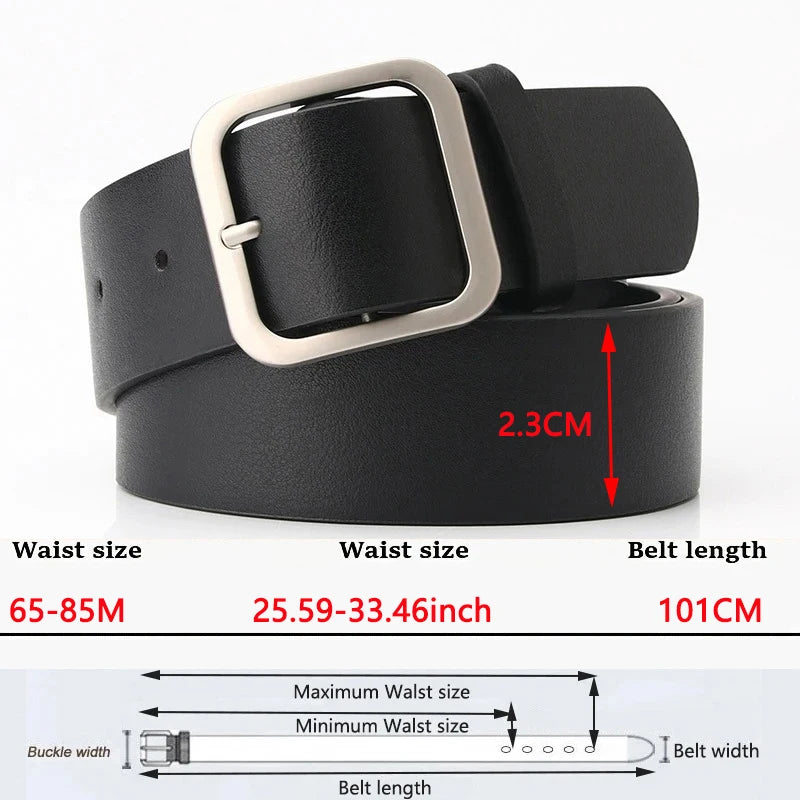 Women's Black White Fashion Belt Casual Minimalist Belt Girl Waistband Stylish Women's Belts Waist Female Belts BGS02