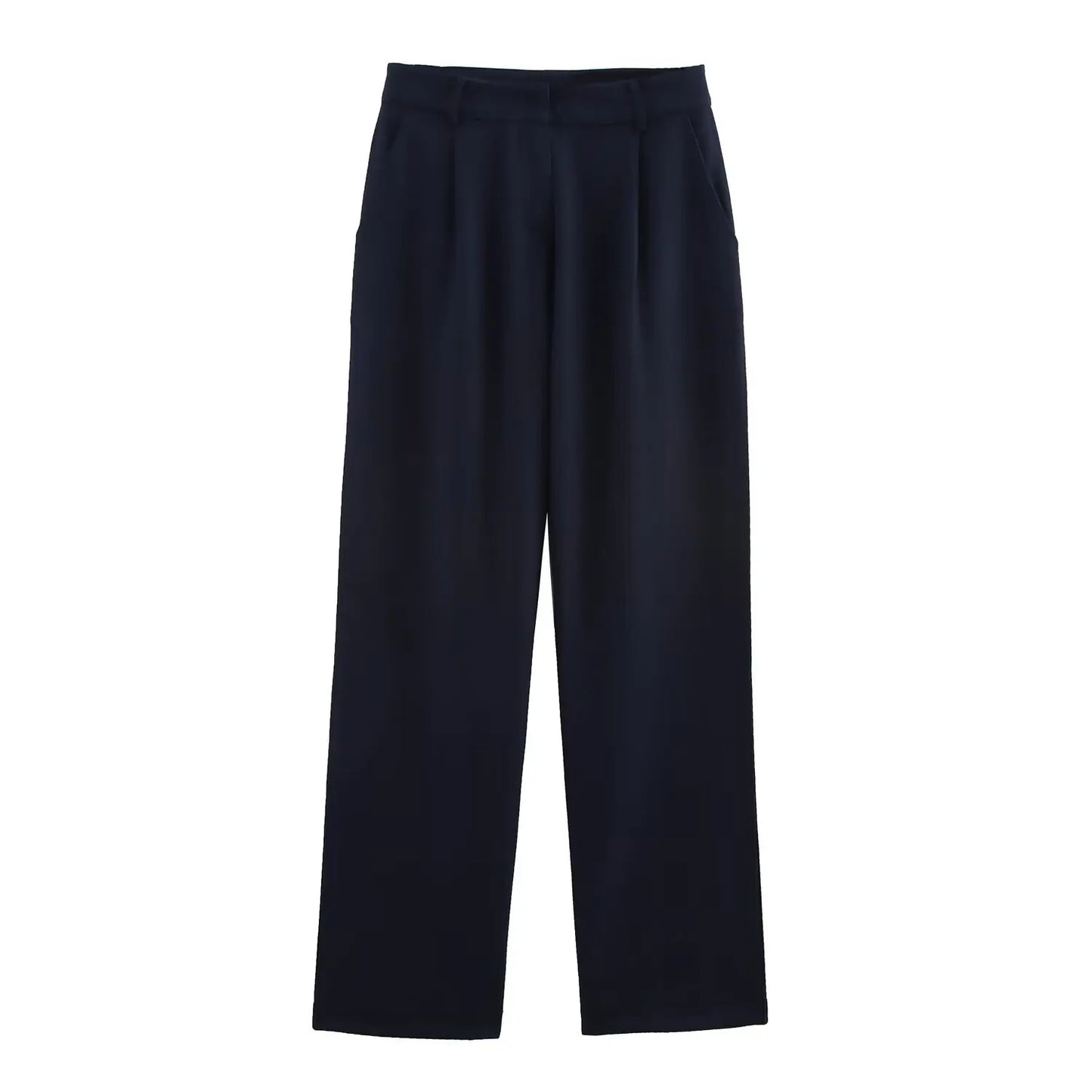 Women's Basic Suit Jacket Trousers Suit Lapel Double-breasted Top High Waist Pants Spring and Summer New Casual Chic Suit