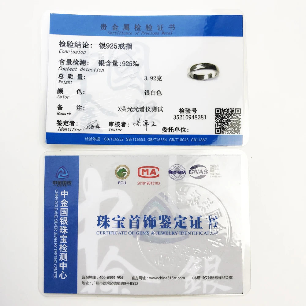 Band Ring  Classic Fine Jewerly For Women Men Lover Autumn Brand New Gift In 925 Sterling Silver