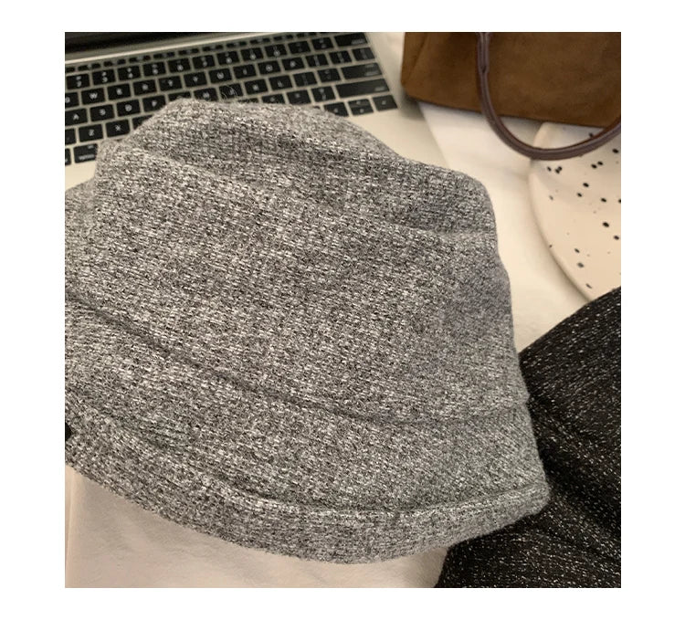Fashionable Bow-Tie Bucket Hat For Women Which Makes Your Face Look Smaller New Retro Versatile Hat For Autumn And Winter
