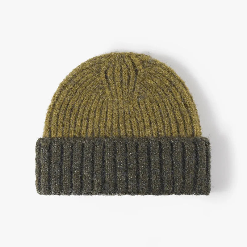 women hats autumn winter beanies knitting bicolor cute winter hats for women