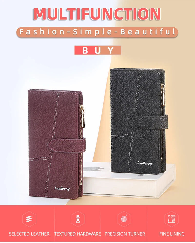 Women Long Wallets Slim Purse Handbags Female Purse Luxury Card Holder High Quality Zipper Wallet Pocket For Women