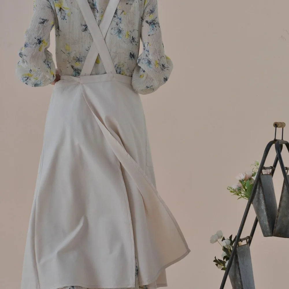 Modern Waterproof Florist Apron Cotton Adjustable Kitchen Apron with Pocket Stylish Cooking Apron Crafting
