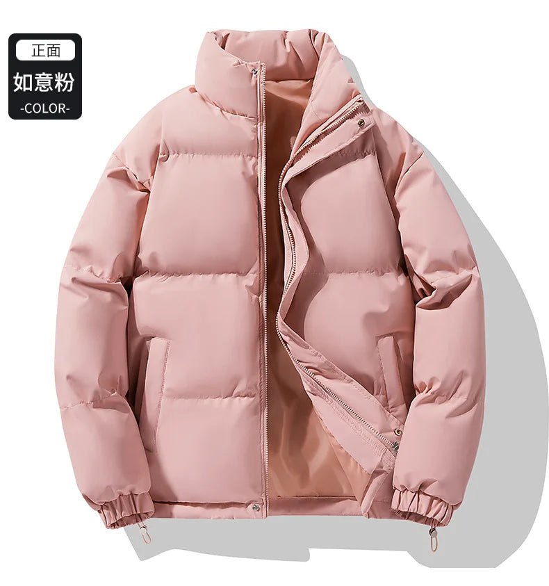 Winter Down Jacket With Logo Printed Outdoor Men's Women's Sports Camping Thick Warm Jacket